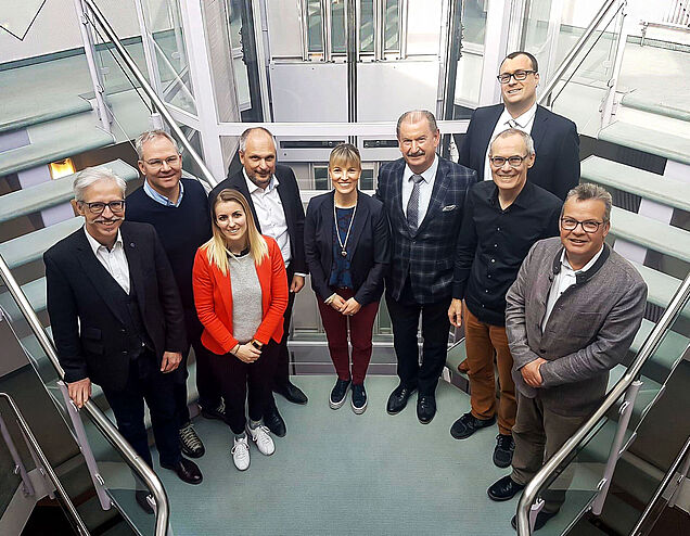 Im Februar wurde der gemeinsame Auftritt an der Gründungsveranstaltung von metal.suisse beschlossen: v. l. Marc Harzenmoser (SVS), Patrick Fus (Metaltec Suisse), Myriam Spinnler (SZS), Stephan Grau (SZS), Diana Gutjahr (Stahlpromotion Schweiz), Hans Pet